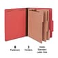 Quill Brand® 2/5-Cut Tab Pressboard Classification File Folders, 3-Partitions, 8-Fasteners, Letter, Brown, 15/Box (744036)