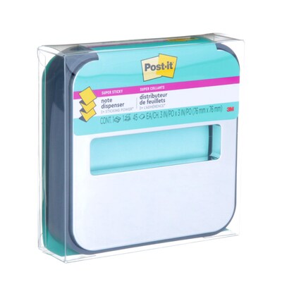 Post-it Pop-up Dispenser for 3" x 3" Notes, Black/Silver (STL-330-B)
