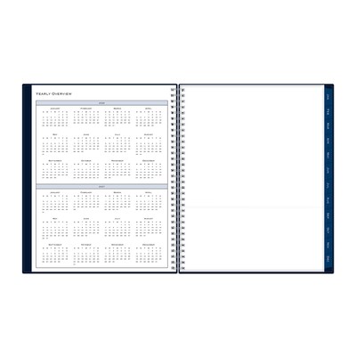 2026 Blue Sky Passages 8.5" x 11" Calendar Year Weekly & Monthly Planner, Faux Leather Cover, Navy (148659-26)