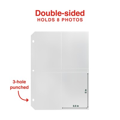 Staples Standard Weight Sheet Protector, 3.5" x 5", Clear, 10/Pack (ST63079)
