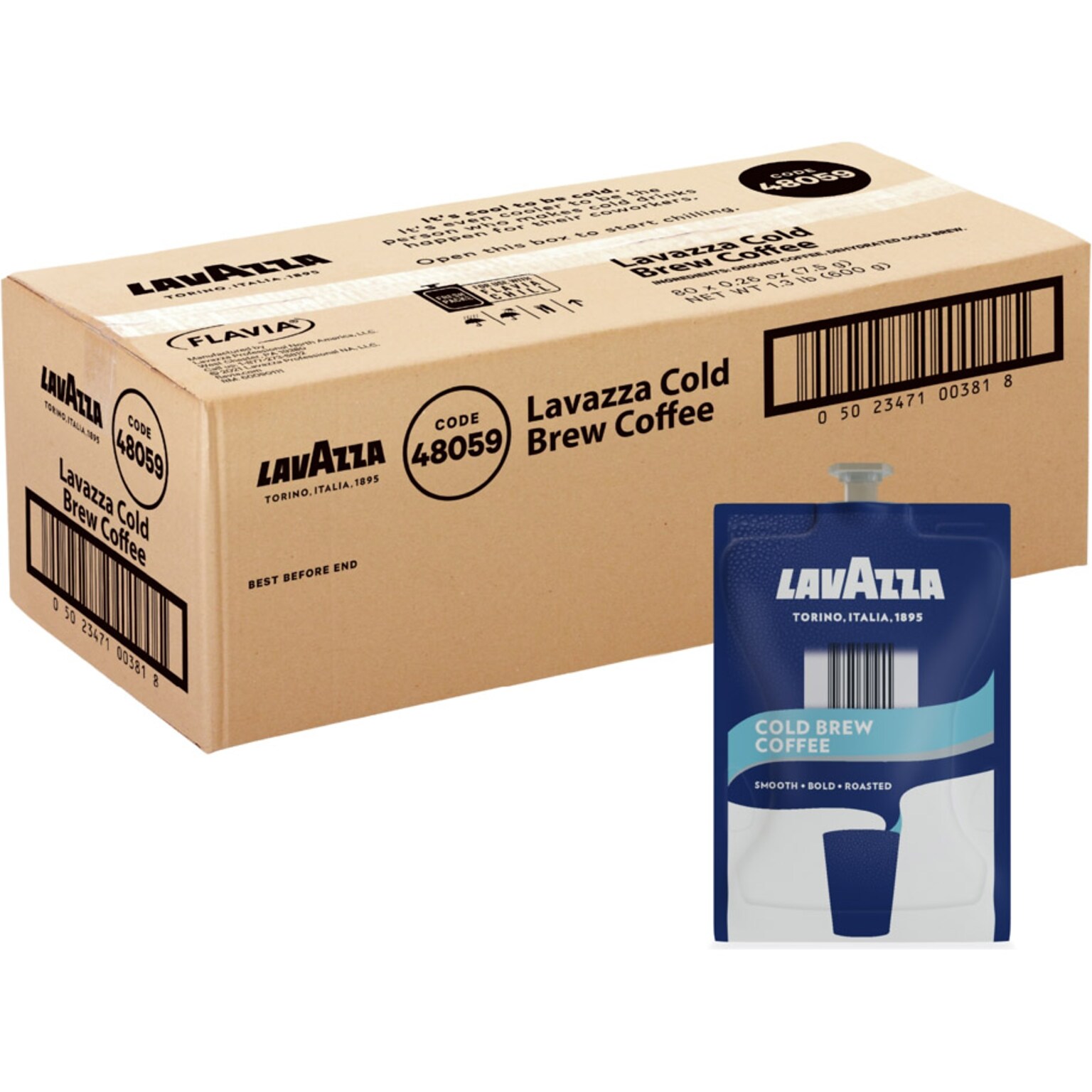 Lavazza Cold Brew Iced Coffee Flavia Freshpacks, 80/Carton (48059)