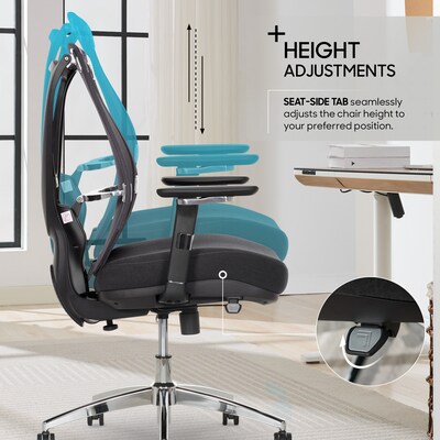 Sharper Image Flex Back Ergonomic Mesh Swivel Task Chair, Dark Gray (60118-DGRY)