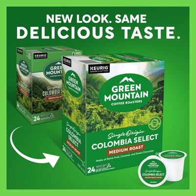 Green Mountain Colombia Select Coffee Keurig® K-Cup® Pods, Medium Roast, 24/Box (6003)