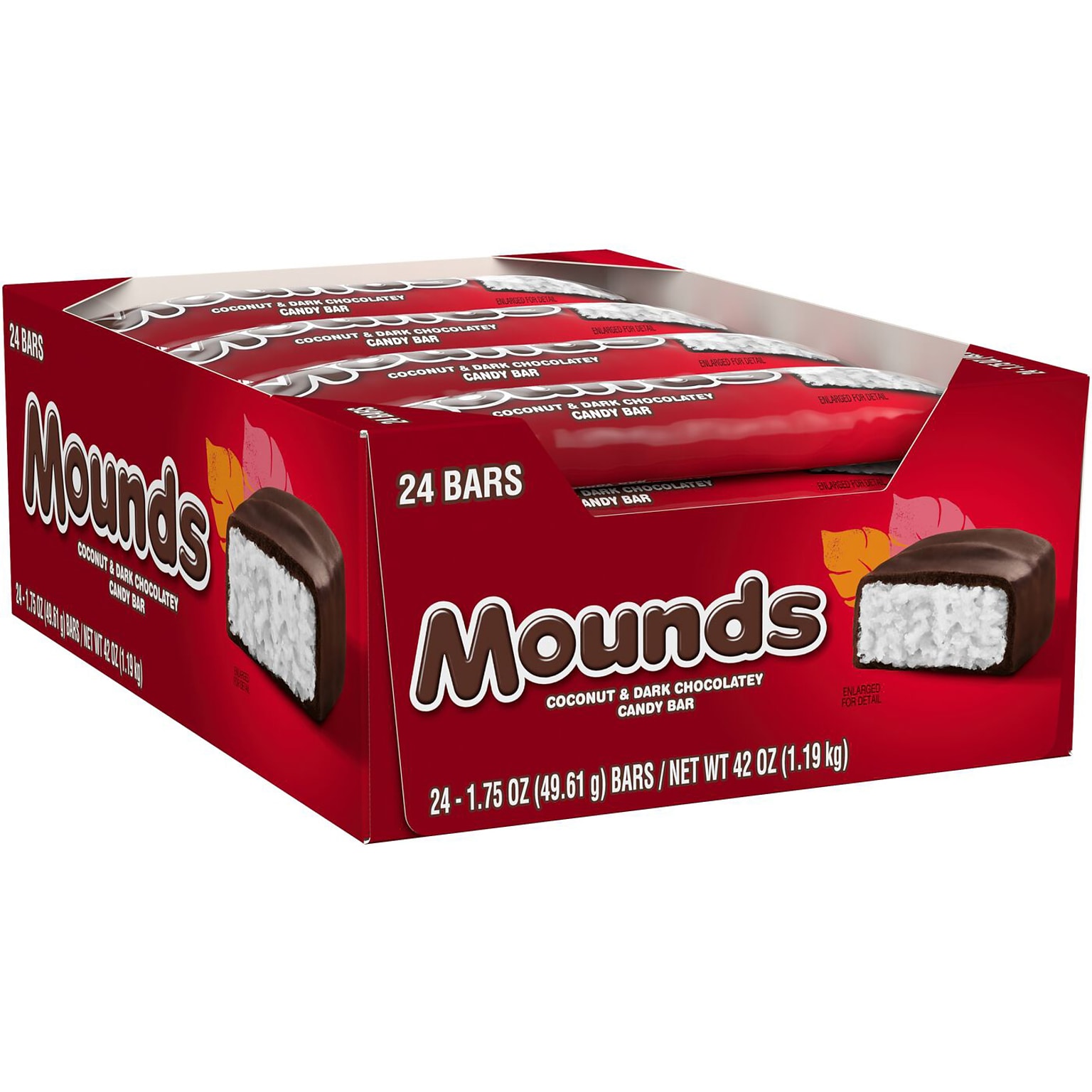 Mounds Coconut and Dark Chocolate Candy Bar, 42 oz., 24/Box (34000-01817)