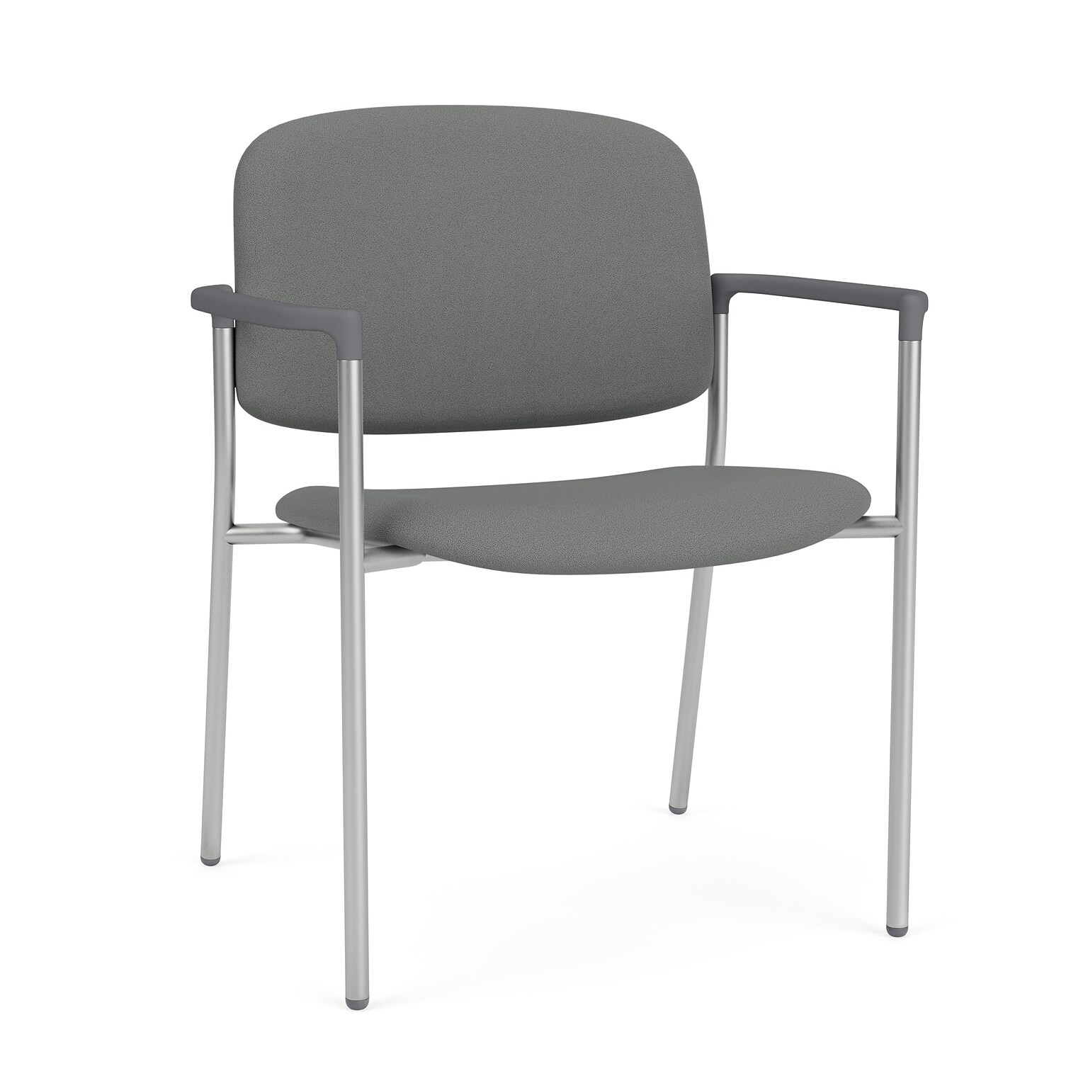 Lesro Chat Fabric Wide Guest Chair, Open House Graphite/Silver (CX1271.SSV.CFL-01OHGP)