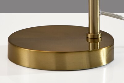Adesso Thalia 58.5 Antique Brass Floor Lamp with Empire Shade (SL2614-21)