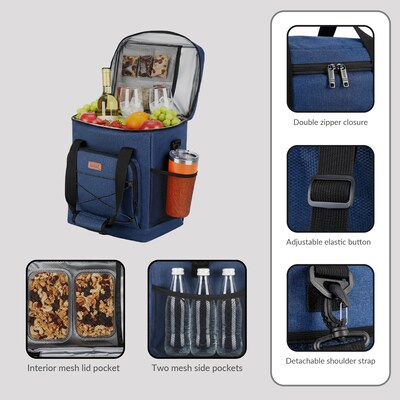 Dukap Dash Polyester Lunch Bag, Blue (CDKDAS16BLU)