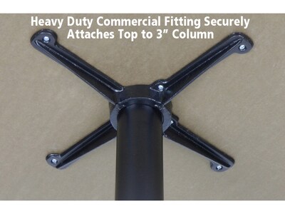 Correll Square-Shaped Dry-Erase Markerboard Cafe Table, 30" x 30", Frosty White/Black (BXT30DES-80)