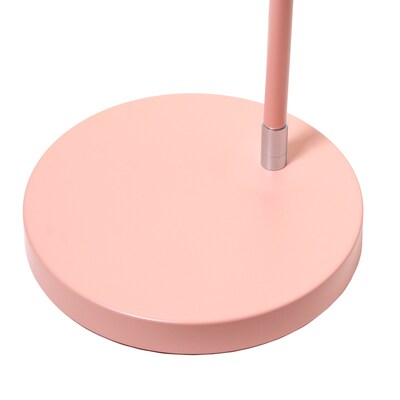 Simple Designs Sleek Essentials 54.5" Metal Floor Lamp with Wire Cage Shade, Pink (LF1050-PNK)