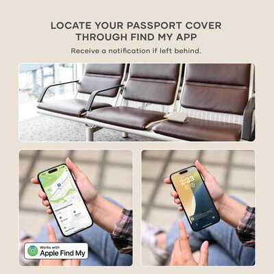 Satechi Vegan-Leather FindAll Passport Cover, Sand (ST-VPCW)
