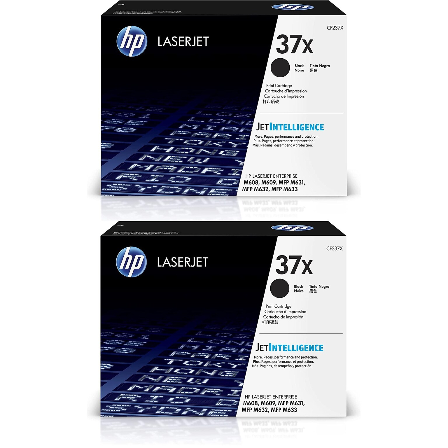 HP 37X Black High Yield Toner Cartridges, 2/Pack (CF237X2PK-STP)