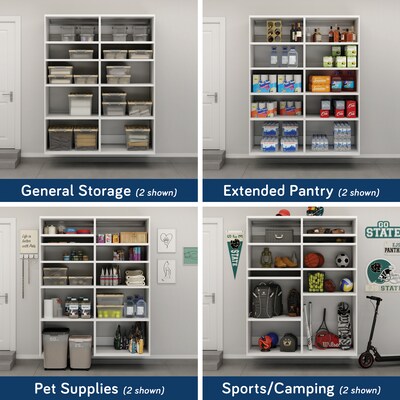 Sauder GarageCore 83"H Wall Cabinet with 5 Shelves, White (441365)