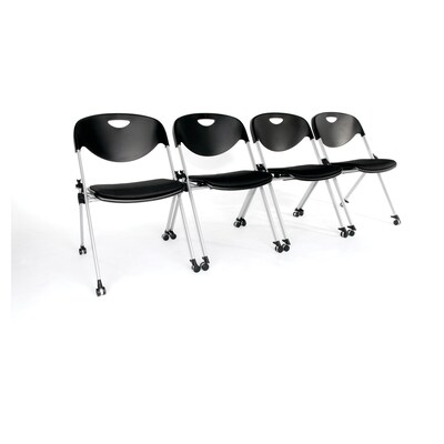 Alera® SL Series Fabric Office Nesting Chair, Black, 2/Carton (ALESL651)