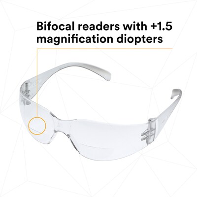 3M Virtua Anti-Fog +1.50 Safety Glasses, Clear Lens, 20/Carton (11513-00000-20)