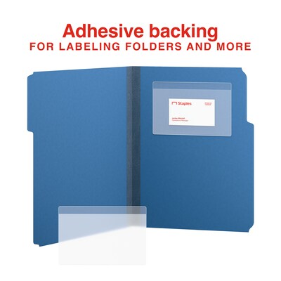 Staples Self-Adhesive Poly Pockets, Clear, 100/Pack (ST62802)