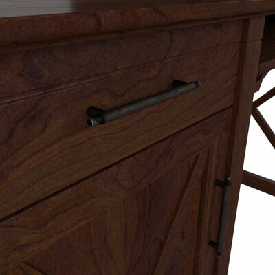 Bush Furniture Key West 48" Computer Desk with Hutch, Bing Cherry (KWD248BC-03)