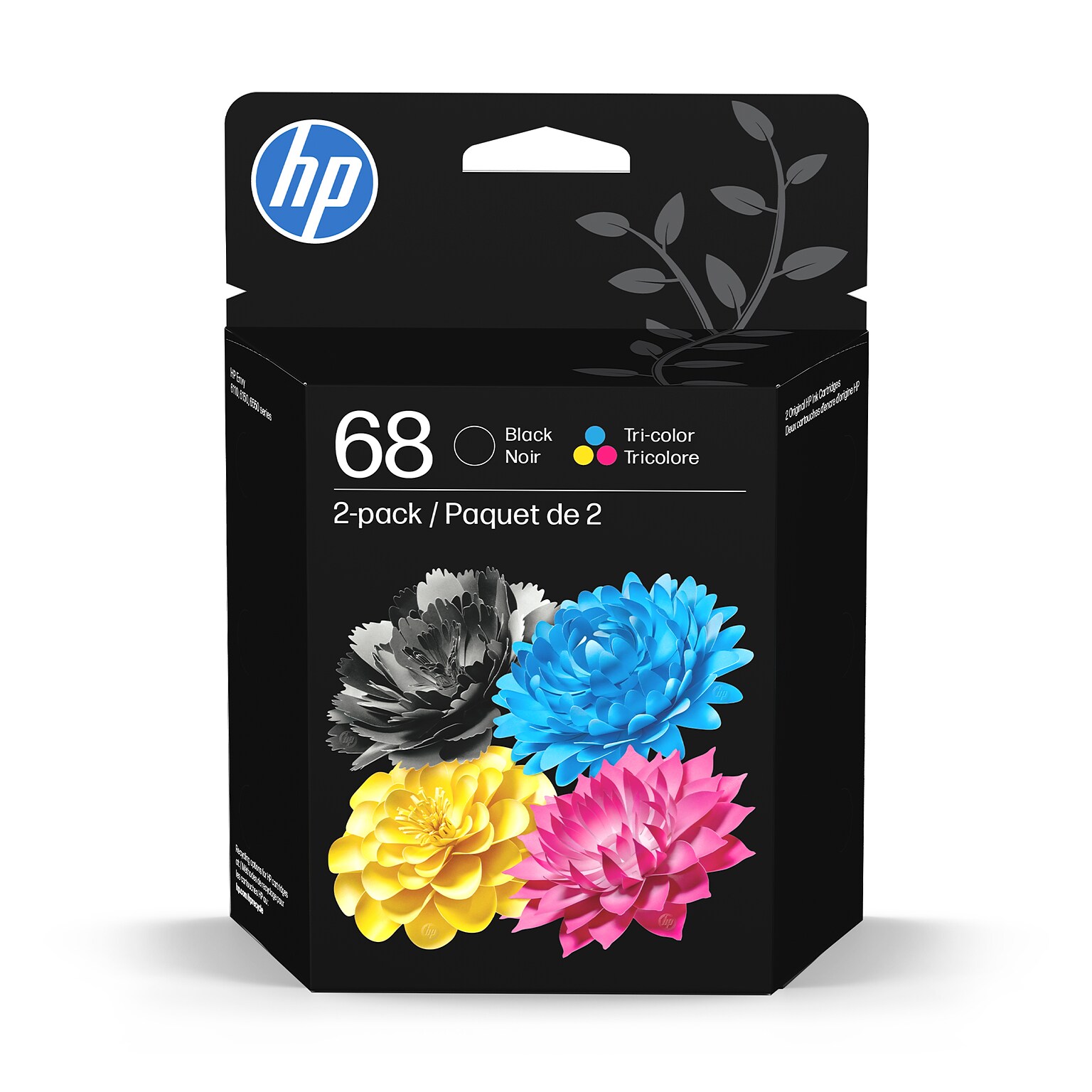 HP 68 Black/Tri-color Standard Yield Ink Cartridges, 2/Pack (6L6S2TN)