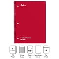 Quill Brand® 1-Subject Notebooks, 8 x 10.5, Wide Ruled, 70 Sheets, Assorted Colors, 6/Pack (TR1166