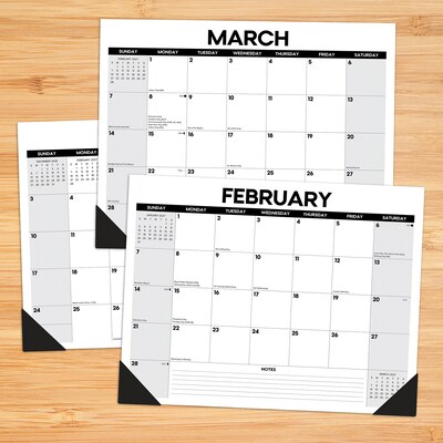 2027 Willow Creek Basic 22 x 17 Monthly Desk Pad Calendar, Assorted Colors (66560)
