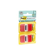 Post-it® Flags Value Pack, 1 x 1.7, Red, 50 Flags/Dispenser, 12 Dispensers/Box (680-RD12)