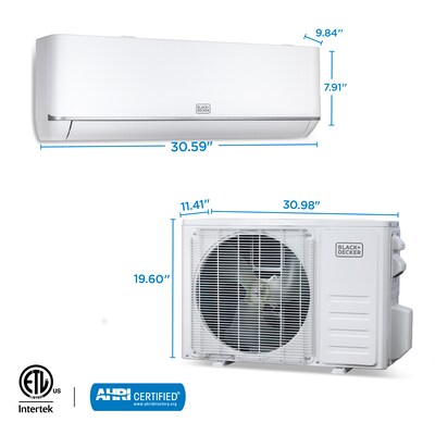 Black & Decker Mini Split  230-Volt 11500 BTU Wall Air Conditioner with Inverter & Remote, WiFi Enabled, White (BSA1120TC)