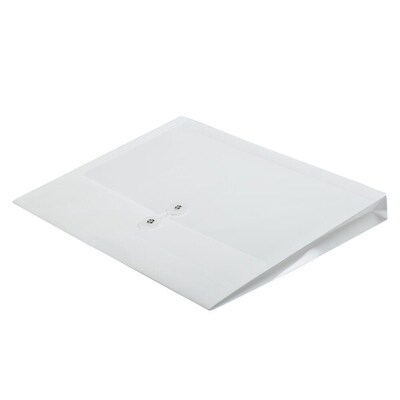 JAM Paper Premium Plastic Document File, Letter, White, 3/Pack (218B1WHX3)