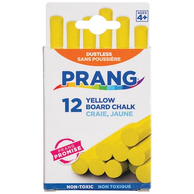 Prang Board Chalk, Yellow, 12/Box (31344)