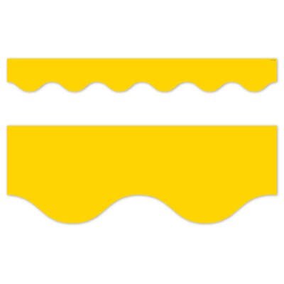 Creative Teaching Press Core Decor EZ Border, 3 x 2, Yellow Wavy, 24/Pack, 3 Packs/Bundle (CTP11065-3)