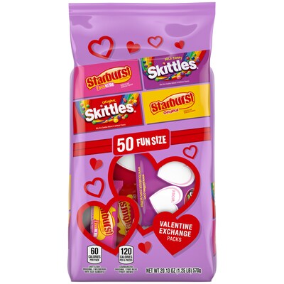 Mars Valentines Exchange Fun Size Variety Pack, 50/Bag (MMM30036)