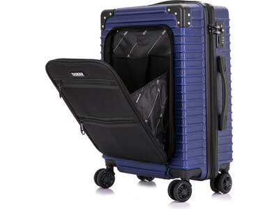 DUKAP TOUR Polycarbonate/ABS Hardside Carry-On Suitcase, Blue (DKTOU00S-BLU)