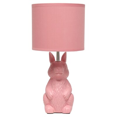 Simple Designs Cute Wonders 16.33" LED Table Lamp, Pink (LT2117-PNK)
