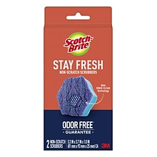 Scotch-Brite® Scrub Dots Advanced Non-Scratch Sponge Scrubbers, Blue, 2/Pack (SDA-2)