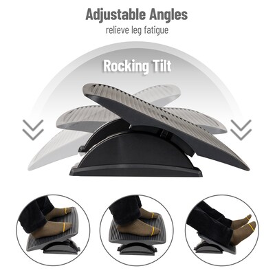 Mind Reader Tilt Adjustable Footrests, Black (FTLINE-BLK)