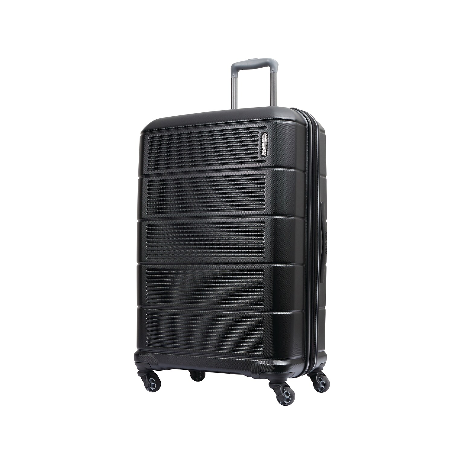 American Tourister Stratum 2.0 32.5 Plastic 4-Wheel Spinner Hardside Luggage, Jet Black (142350-1465)