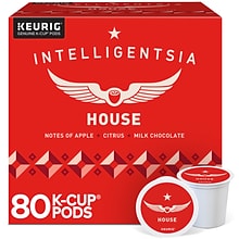 Intelligentsia House Blend Coffee, Keurig K-Cup Pod, Light Roast, 20/Box, 4 Boxes/Carton (5000371868
