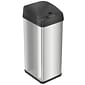 iTouchless Stainless Steel Sensor Trash Can with Wide Lid Opening and AbsorbX Odor Control System, 13 Gal., Silver (IT13MX)