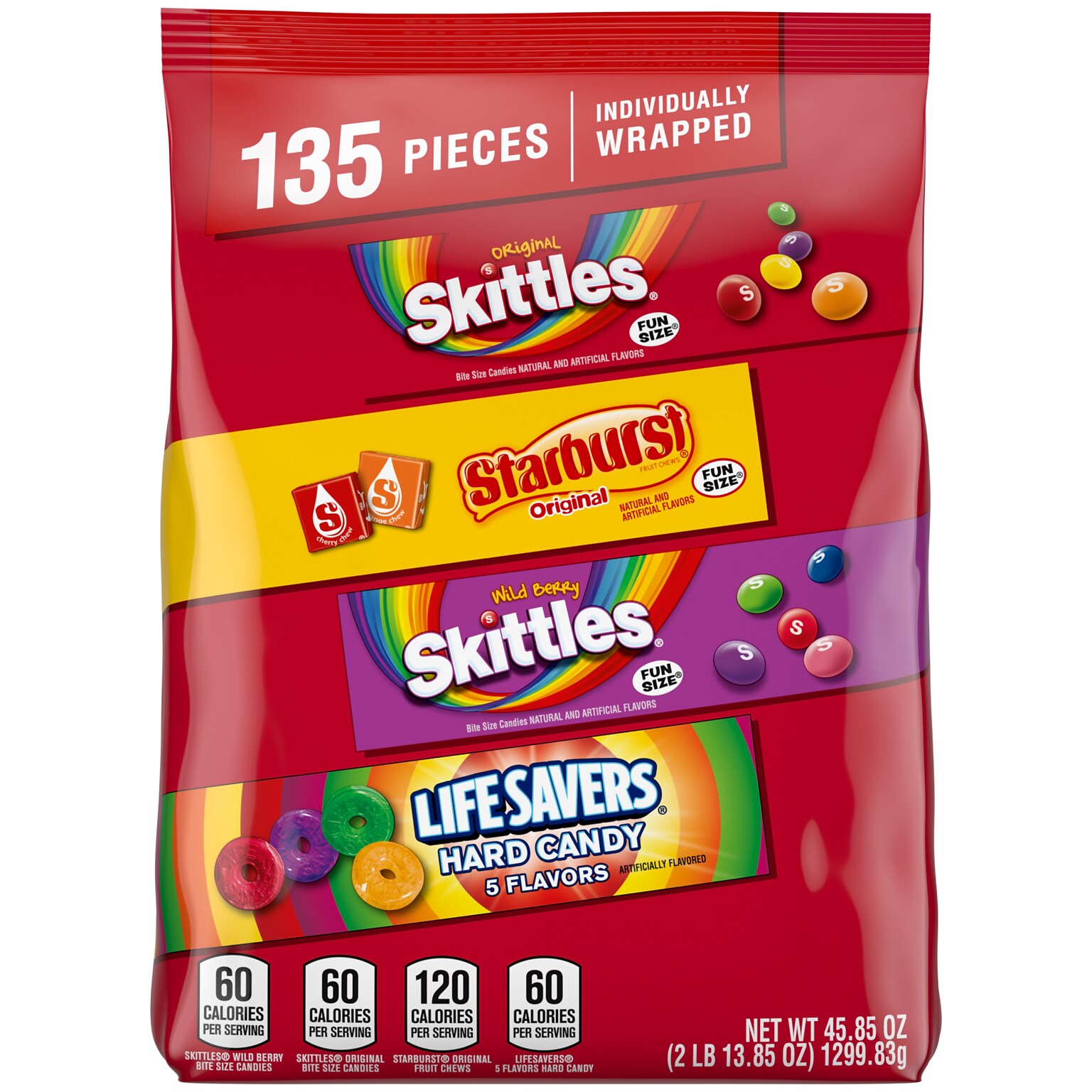 Mars Assorted Candy Party Size Variety Pack, Assorted Flavors, 45.85 oz., 135 Pieces (459752)