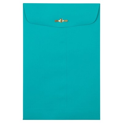 JAM Paper Clasp Catalog Envelope 6" x 9", Blue, 10/Pack (900807461B)