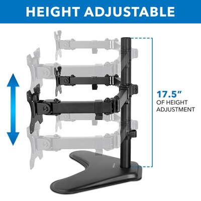 Mount-It! Dual Adjustable Monitor Arm, Up To 32", Black (MI-2781)