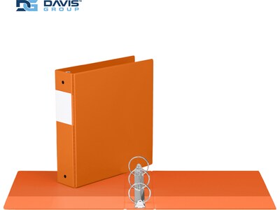 Davis Group Premium Economy 2" 3-Ring Non-View Binders, Orange, 6/Pack (2313-19-06)