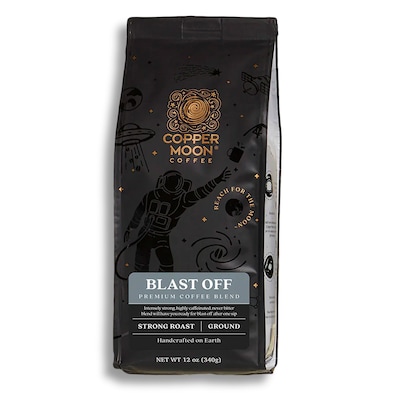 Copper Moon Blast Off Ground Coffee, Strong Roast, 12 oz. (205331)