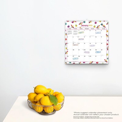 2025 BrownTrout Busy Bees 12" x 12" Monthly Square Wire-O Wall Calendar (9781975478520)