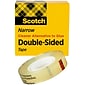 Scotch Permanent Double Sided Tape Refill, 1/2" x 36 yds., 12/Pack (665-12PK)