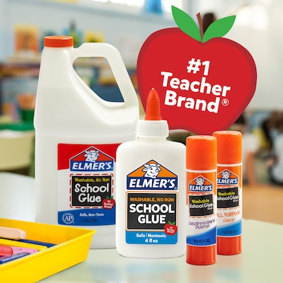 Elmer's Multi-Purpose Washable Removable Liquid Craft Glue, 128 oz., White, 2/Pack, (E1326NR)