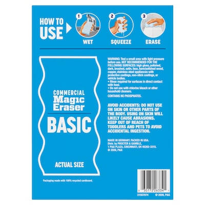 Mr. Clean PRO Commercial Magic Eraser Basic Multi-Purpose Cleaning Pads, White, 6 Pads/Box, 6 Boxes/Carton (79009)