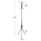 Mind Reader Coat Rack Freestanding Coat Tree, Silver, Metal (CRACK11-SIL)