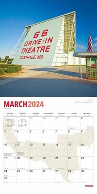2024 BrownTrout Route 66 12" x 24" Monthly Wall Calendar (9781975464844)