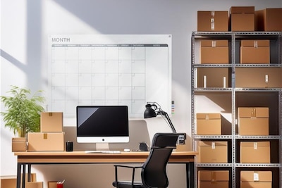 Ghent Harmony Magnetic Glass Dry-Erase Calendar Whiteboard, 6 x 4 (GRPHMYSM31M-46)