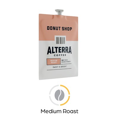 Alterra Donut Shop Blend Coffee Flavia Freshpack, Medium Roast, 100/Carton (MDRA200)