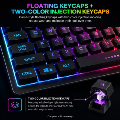 SaharaCase Wired Gaming Keyboard & Mouse Combo, Black (KB37)